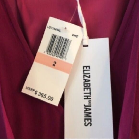 ELIZABETH AND JAMES FUSCHIA SILK FLOWY SHORT DRESS - Picture 5 of 12